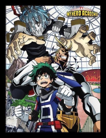 My Hero Academia An Enemy Threat 30 x 40 cm Framed Print