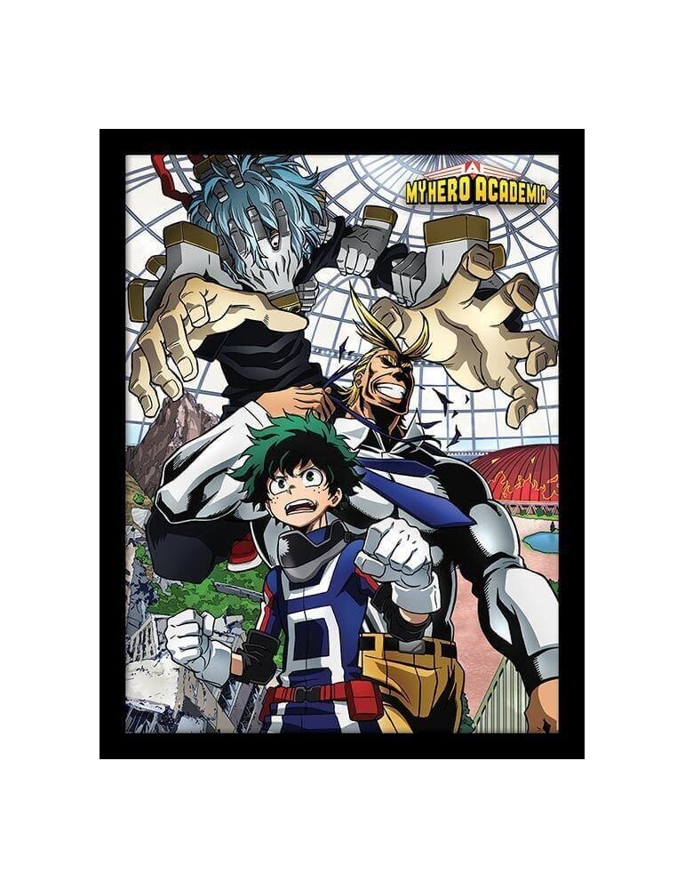 My Hero Academia An Enemy Threat 30 x 40 cm Framed Print