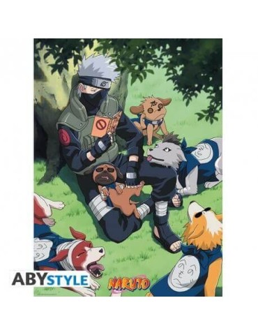 NARUTO - Poster "Kakashi et ses chiens" (52x38)