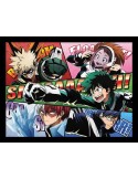 My Hero Academia Comic Action 30 x 40 cm Framed Print