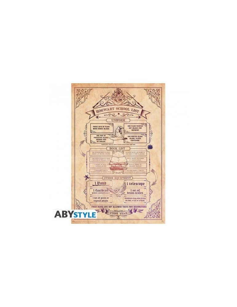 HARRY POTTER - Poster « Liste d'école » roulé filmé (91.5x61)
