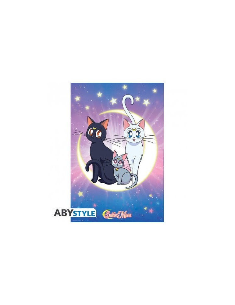 SAILOR MOON - Poster "Luna, Artemis & Diana" roulé filmé (91.5x61)