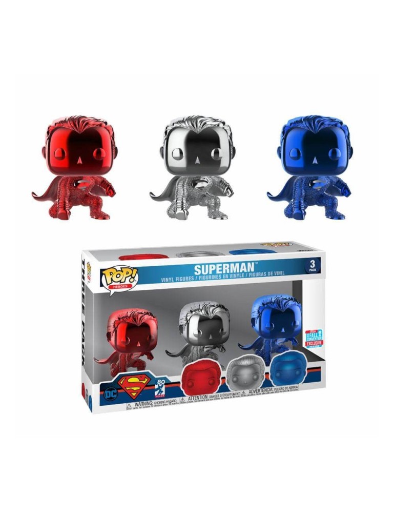 Justice League - Funko Pop Superman (Landing) (Chrome) Fall Convention 2018 Pack