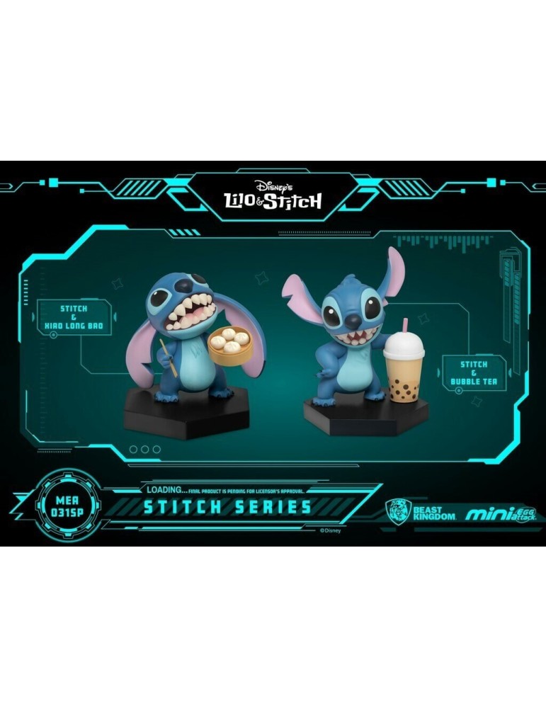 Disney Lilo & Stitch pack 2 figurines Mini Egg Attack Stitch Series Asian Cuisine 8 cm