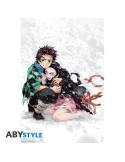 DEMON SLAYER - Poster « Tanjiro & Nezuko Neige » roulé filmé (91.5x61)