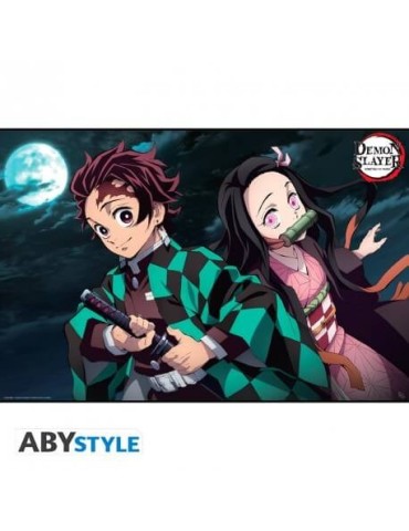 DEMON SLAYER - Poster « Tanjiro & Nezuko » roulé filmé(91.5x61)
