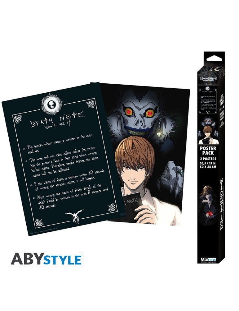 DEATH NOTE - Light & Death Note - Set de 2 Posters (52x38)