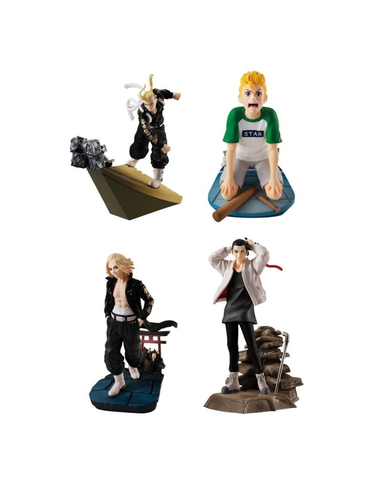 Tokyo Revengers Petitrama Series assortiment 4 trading Figurines Toman Heroic Scenes 8 cm