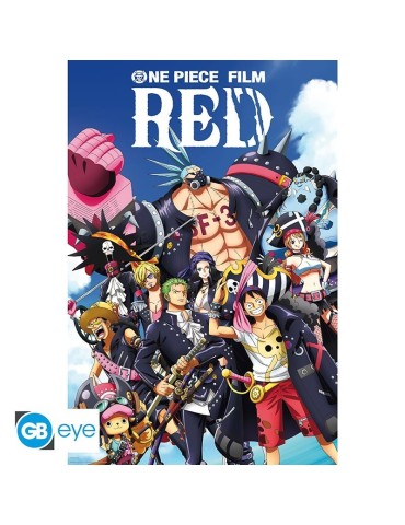 ONE PIECE RED - Poster «Équipage au complet» roulé filmé (91.5x61)