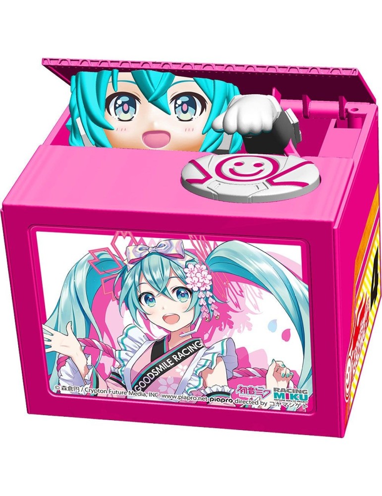 Hatsune Miku GT Project tirelire Racing Miku 2021 Ver Chatting Bank 008 12 cm
