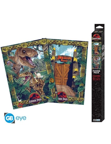 JURASSIC PARK - Portes et Biodiversité - Set de 2 posters '52x38'