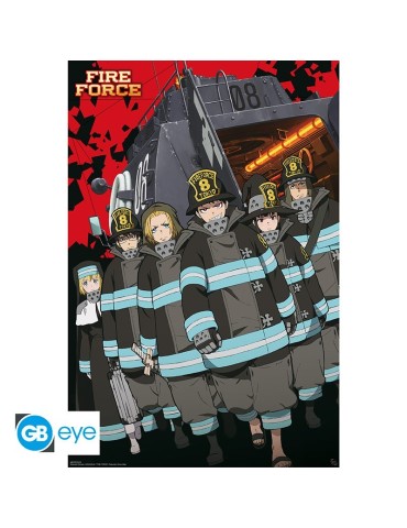 FIRE FORCE - Poster "Key art S1 8ème brigade" roulé filmé (91.5x61)