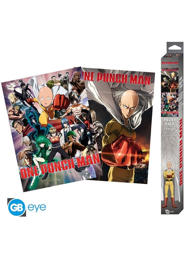 ONE PUNCH MAN - Saitama & Genos - Set de 2 Posters (52x38)(52x38)