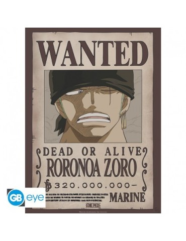 ONE PIECE - Poster "Wanted Zoro New" (52x38)