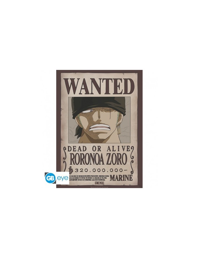 ONE PIECE - Poster "Wanted Zoro New" (52x38)