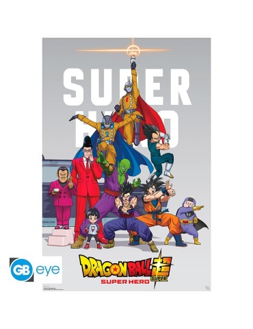 DRAGON BALL HERO - Poster - "Groupe"- roulé filmé (91.5x61)