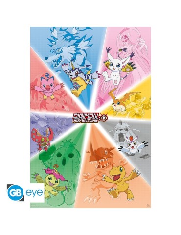 DIGIMON - Poster «Groupe Digimon» roulé filmé (91.5x61)