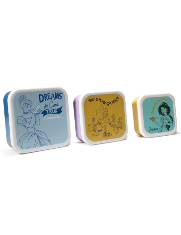 Disney pack 3 Bento Box Princess