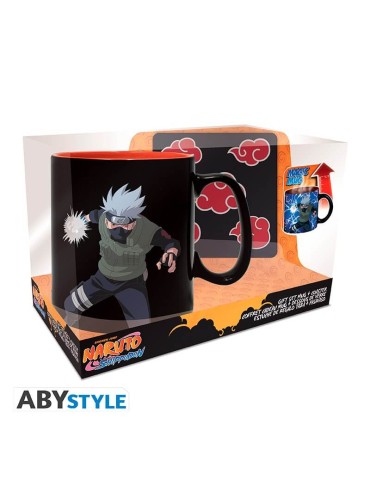 NARUTO SHIPPUDEN - Coffret Mug thermo-réactif 460ml+Coaster Akatsuki