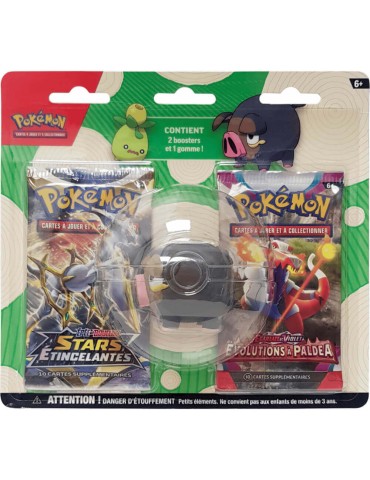 Pokémon pack 2 Boosters + Gomme Gourmelet ( Version Française )