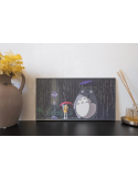 Mon voisin Totoro Tableau Laminé en Bois Arrêt De Bus