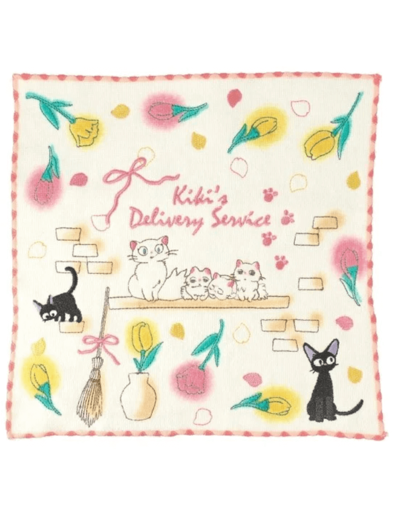 Kiki la petite sorcière serviette de main Famille des Chats 25 x 25 cm