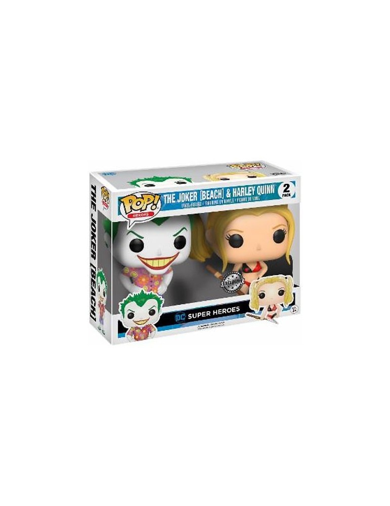 DC Comics - Funko Pop pack 2 figurines The Joker & Harley Quinn ( Beach )