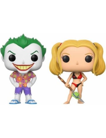 DC Comics - Funko Pop pack 2 figurines The Joker & Harley Quinn ( Beach )
