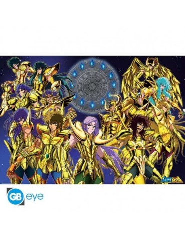 SAINT SEIYA - Poster "Chevaliers d'Or" roulé filmé (91.5x61cm)