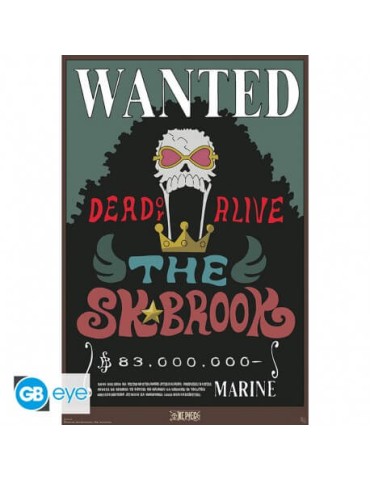 ONE PIECE - Poster "Wanted Brook" roulé filmé (91.5x61cm)