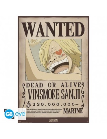 ONE PIECE - Poster "Wanted Sanji" roulé filmé (91.5x61cm)