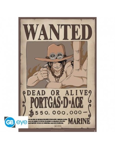ONE PIECE - Poster "Wanted Ace" roulé filmé (91.5x61cm)