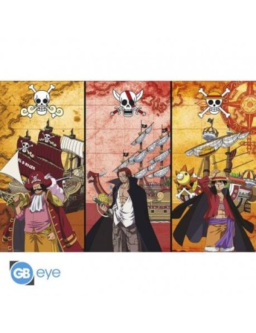 ONE PIECE - Poster "Capitaines & Bateaux" roulé filmé (91.5x61cm)