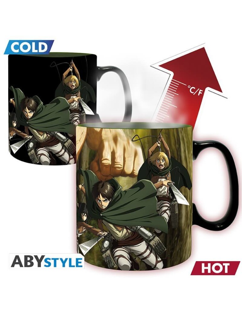 L'ATTAQUE DES TITANS - Mug Heat Change - 460 ml - Titan Eren S3