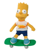 The Simpsons Peluche Bart SkateBoard 31 cm