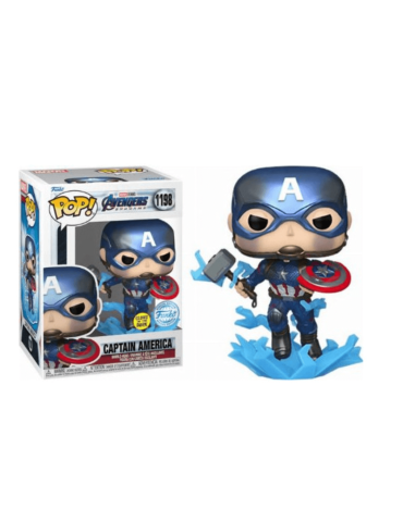 Marvel Avengers Endgame - Funko Pop 1198 Captain America /Hammer ( GLOW ) ( emballage endommagé )