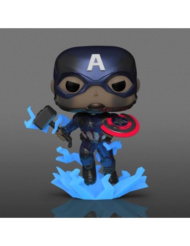 Marvel Avengers Endgame - Funko Pop 1198 Captain America /Hammer ( GLOW ) ( emballage endommagé )