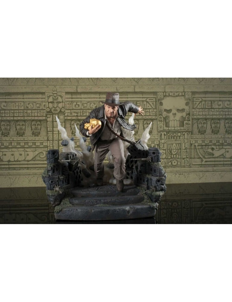 Indiana Jones Les Aventuriers de l'arche maudit Deluxe Gallery Figurine Escape with Idol 25 cm