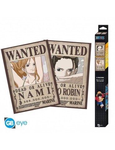 ONE PIECE - Wanted Nami & Robin - Set de 2 posters '52x38'