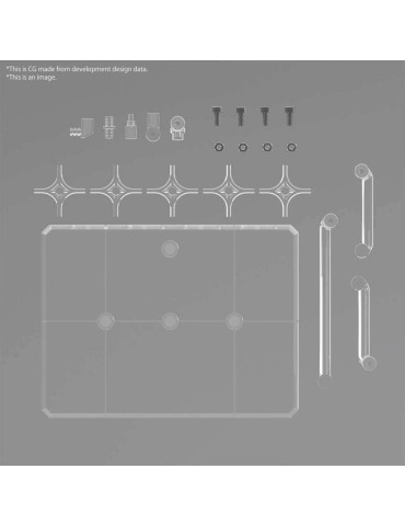 Gunpla Acc Action Base 8 Clear Color