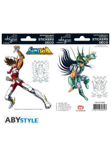 SAINT SEIYA - Stickers - 16x11cm/ 2 planches - Pégase/Shiryu