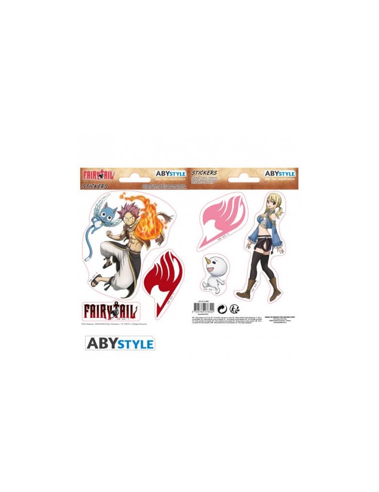 FAIRY TAIL - Stickers - 16x11cm/ 2 planches - Natsu & Lucy