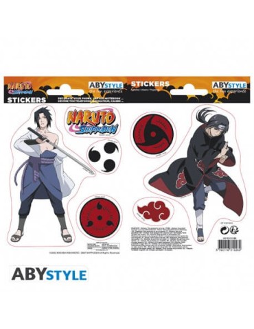 NARUTO SHIPPUDEN - Stickers - 16x11cm/ 2 planches - Sasuke/ Itachi