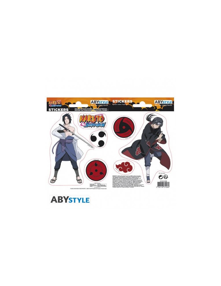 NARUTO SHIPPUDEN - Stickers - 16x11cm/ 2 planches - Sasuke/ Itachi