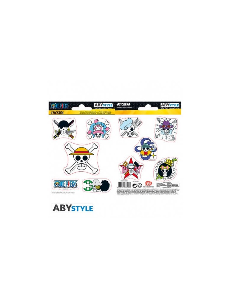 ONE PIECE - Stickers - 16x11cm/ 2 planches - Skulls Equipage Luffy