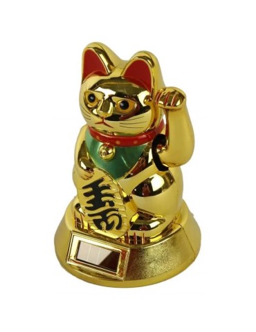 chat rieur doré Maneki Neko porte bonheur