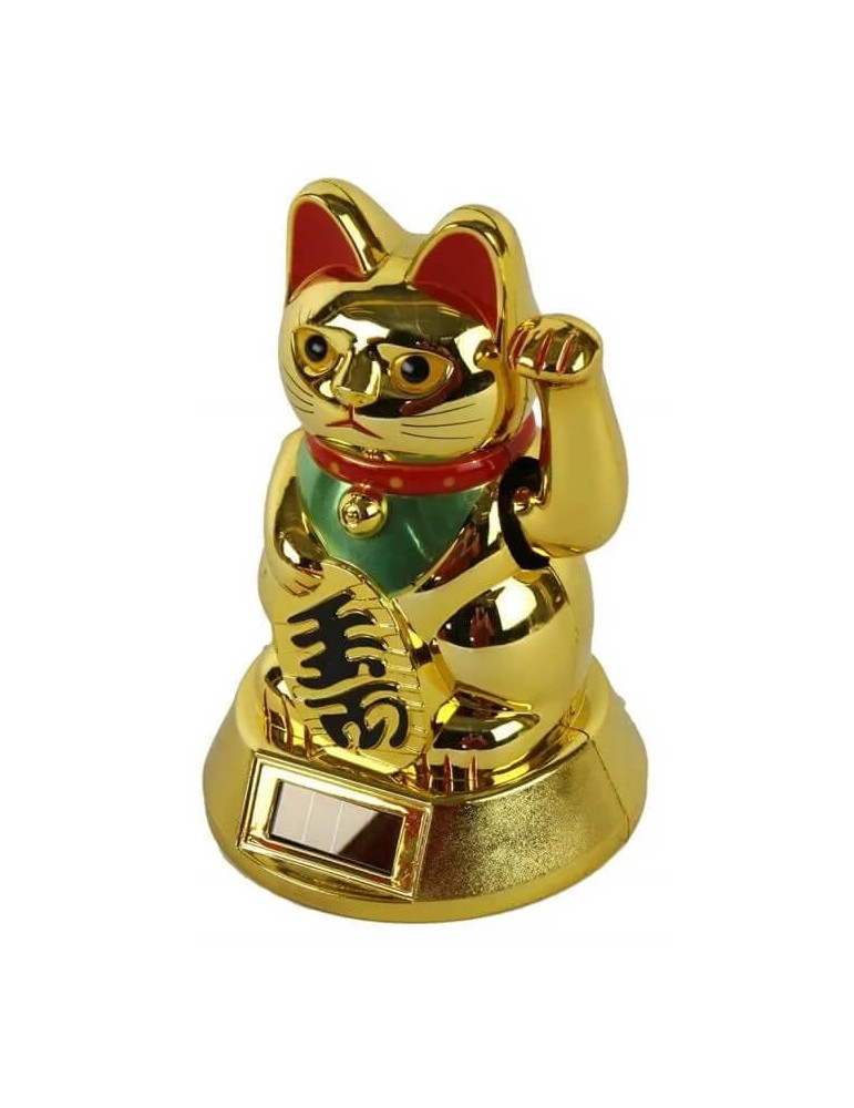 chat rieur doré Maneki Neko porte bonheur