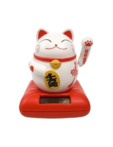 chat rieur Blanc Maneki Neko porte bonheur