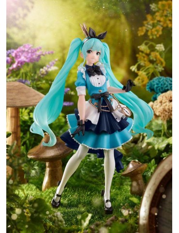 Hatsune Miku Figurine Princess AMP Hatsune Miku Alice Ver 18 cm