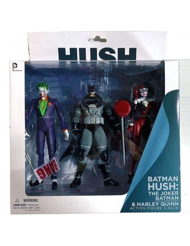 Batman Hush pack figurines Stealth Batman & Joker & Harley Quinn 17 cm
